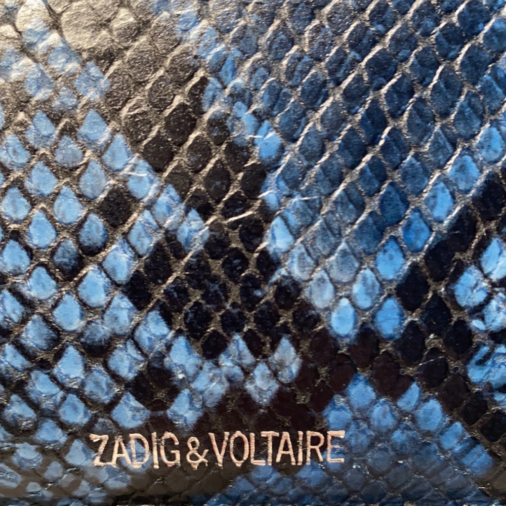 Zadig and Voltaire cobalt blue snakeskin crossbody - Picture 9 of 16